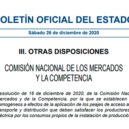 Adaptación de las instalaciones solares fotovoltaicas a la Circular 3/2020